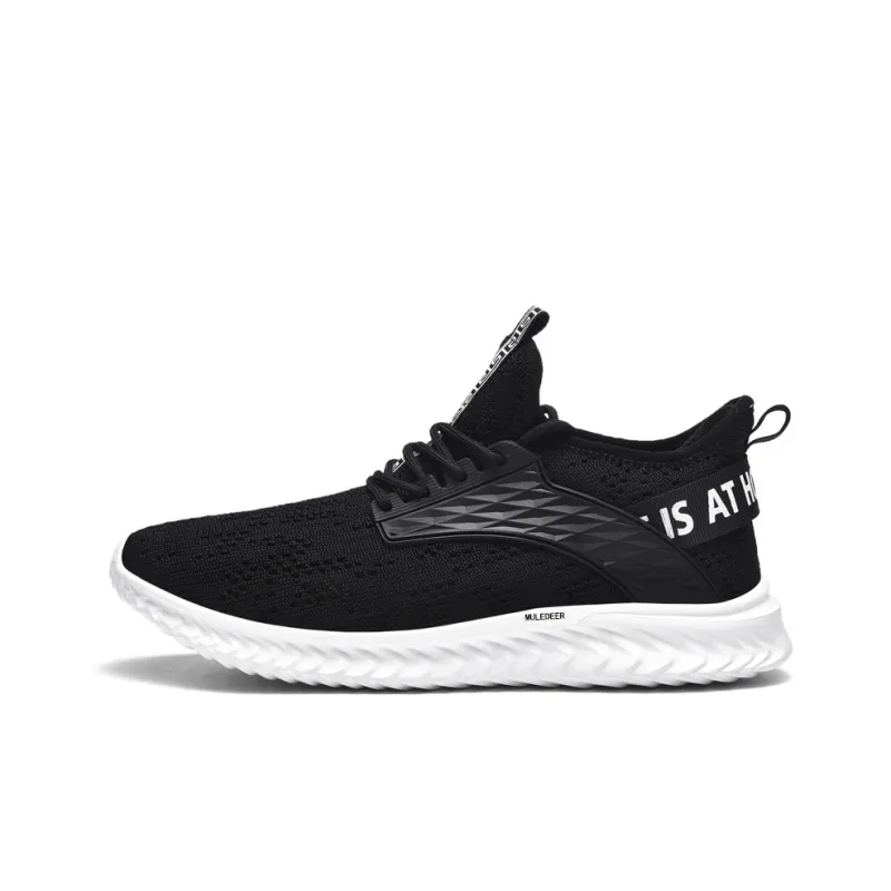 Black tailed Deer Muledeer Breathable And Lightweight Low Top Running Shoes Men's-3