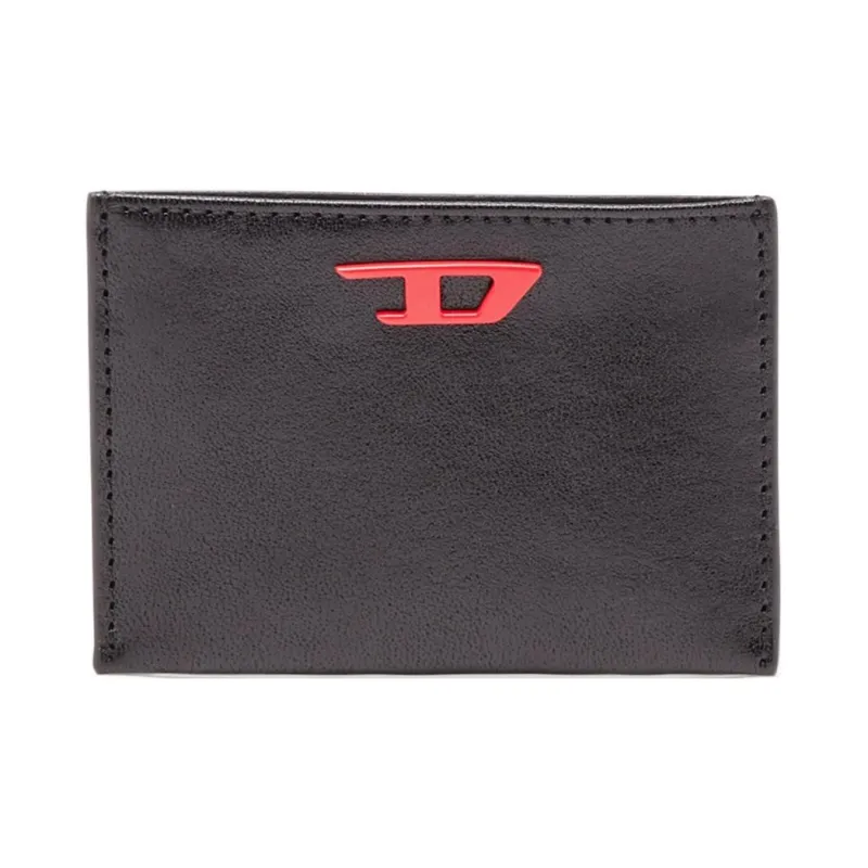 DIESEL Rave Logo Plaque Cardholder-0