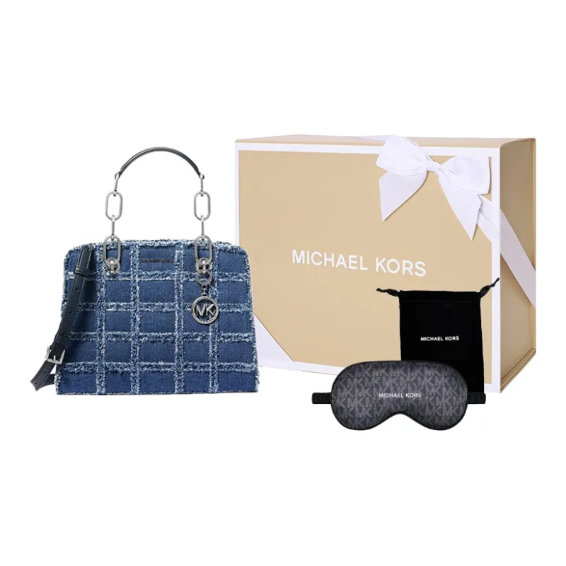 MICHAEL KORS Cynthia Fabric Shoulder Bag, Crossbody Bag, Handbag Trumpets Women's Denim Blue-6