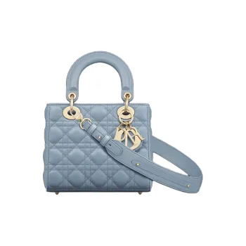 DIOR Lady DiorMy ABCDior Sheepskin Dior Bag Shoulder Bag Crossbody Bag Handbag Small Size Women's Sky Blue