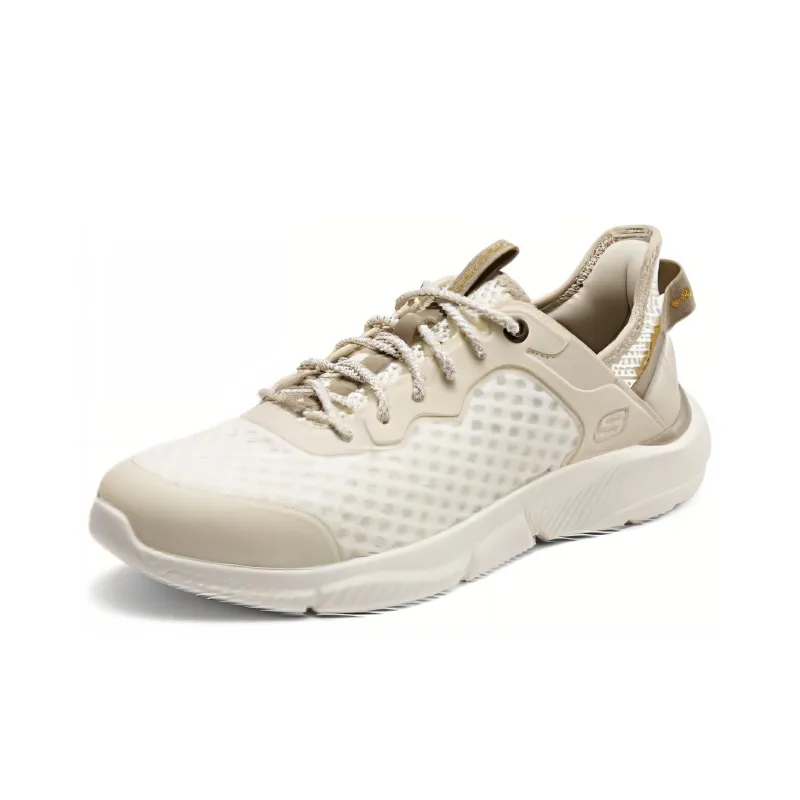 Skechers Cushioning Breathable Low Top Casual Running Shoes Men's Ecru-2