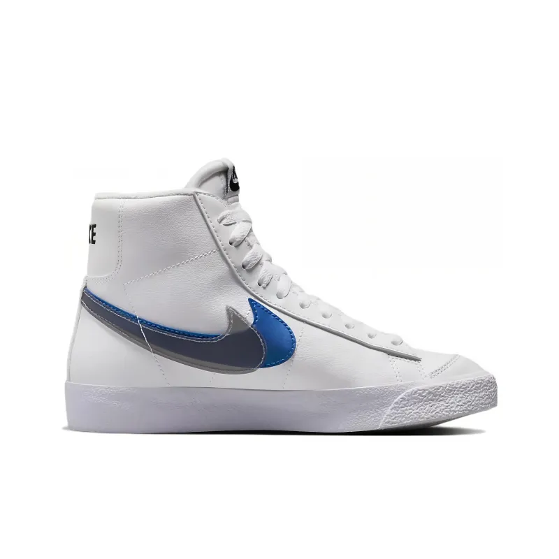 Nike Blazer Mid Next Nature Double Swoosh White Hyper Royal GS-1