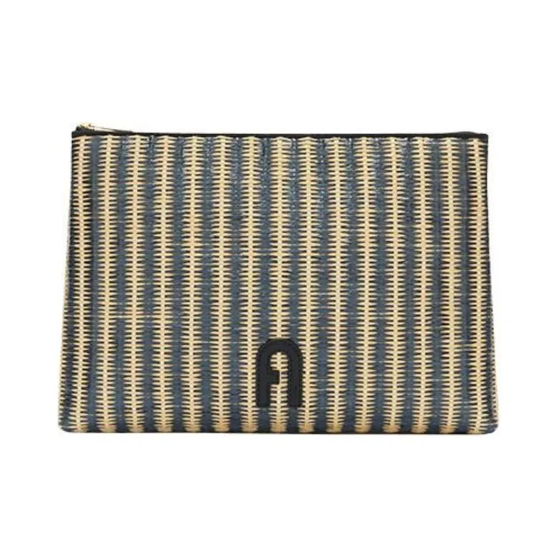 Furla Polyurethane Clutch Women's Black-0