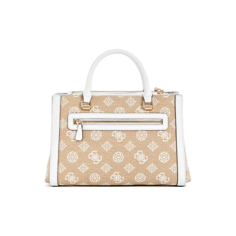 GUESS Faux Leather Tote Bag Shopping Bag Portable Crossbody Bag Shoulder Bag Women's White-2