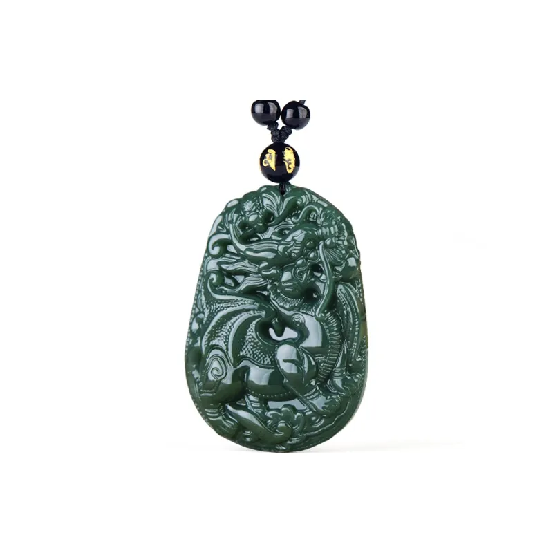 MUXIYUAN Hetian Jade Pendants Men's Green Jade-0