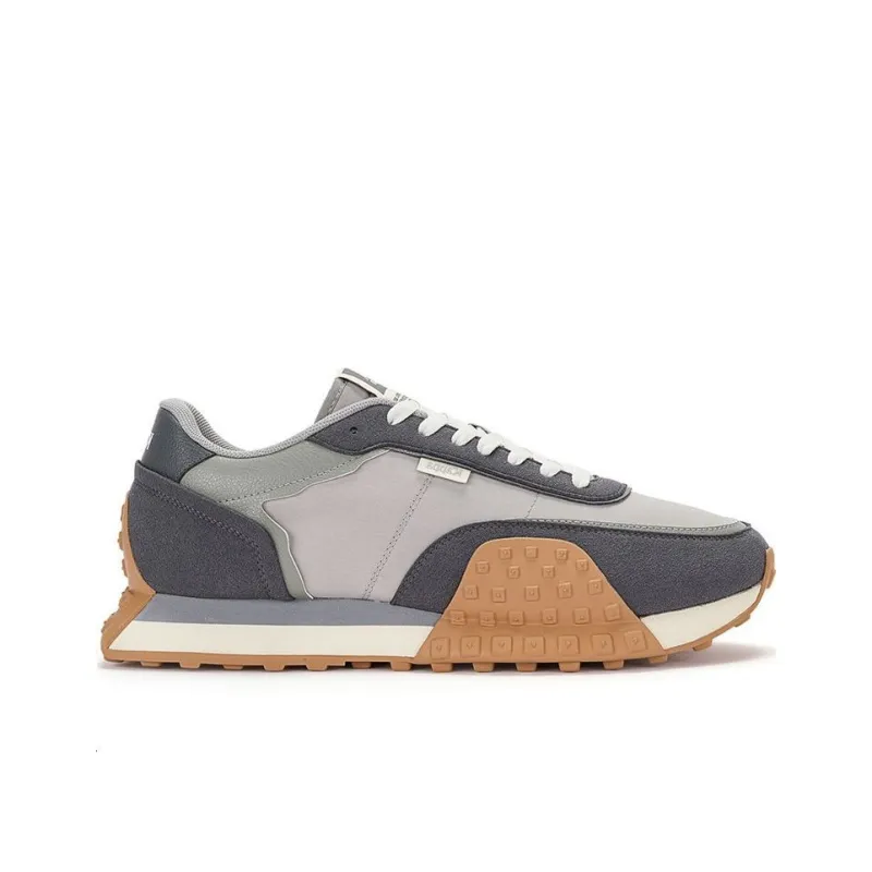 Kappa Anti Slip Wear Resistant Low Top Casual Running Shoes Unisex Premium Gray-1