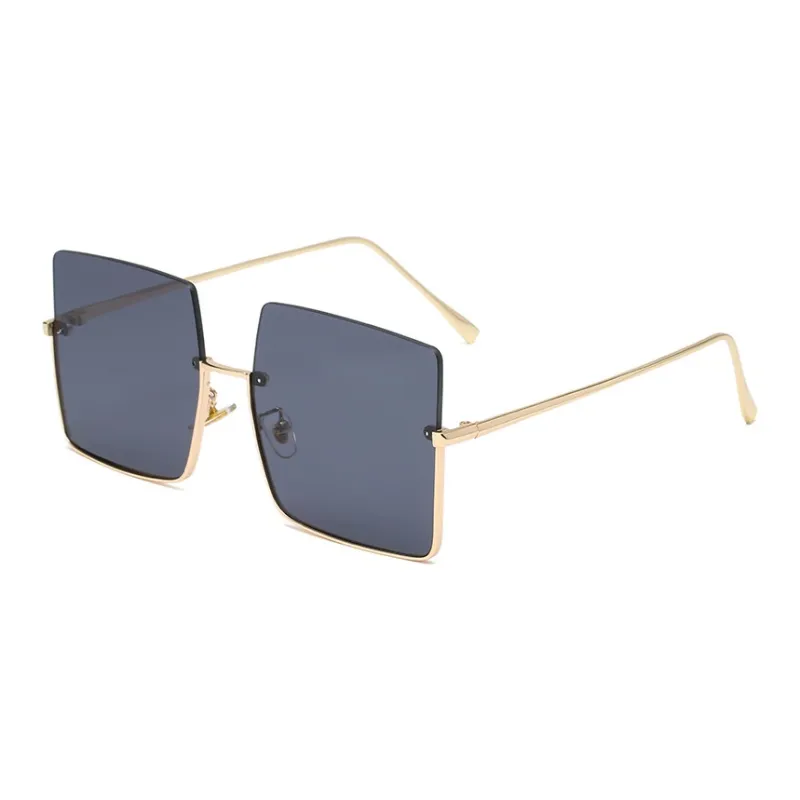 SOMAN Metal Irregular Shape Sunglasses Unisex-0