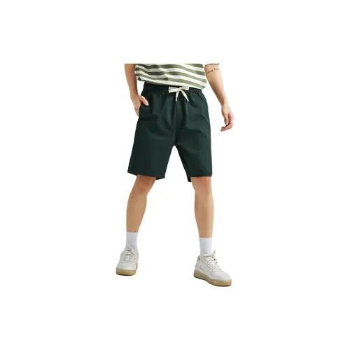 KIKC Casual Shorts Men Dark Green