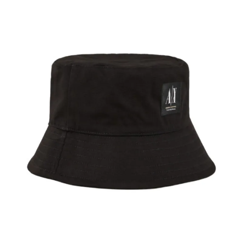 ARMANI EXCHANGE Cotton Bucket Hats Men's Black-1