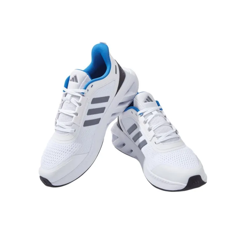 Adidas ALL DAY POWER Cushioning Anti Slip And Wear Resistant Low Top Casual Running Shoes Unisex White Gray Blue-2