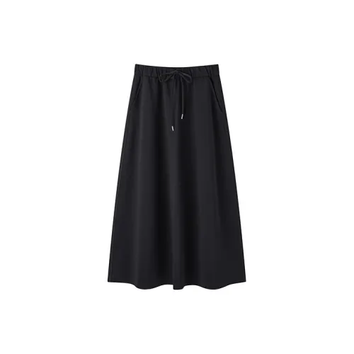 PEACEBIRD Knit Long Skirts Women's Black