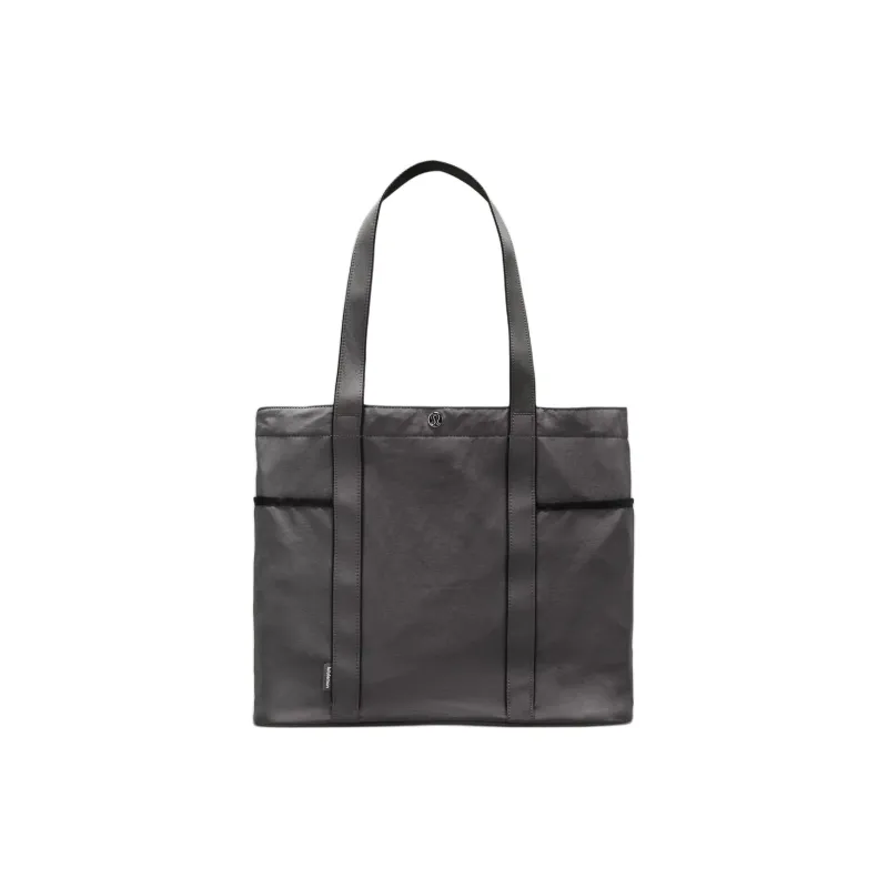Lululemon Polyester Tote Bag, Shopping Bag, Shoulder Bag, Handbag Unisex Dark Gray-0