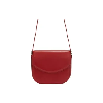 JIL SANDER Leather Crossbody Bag, Shoulder Bag Women's Deep Cherry Red