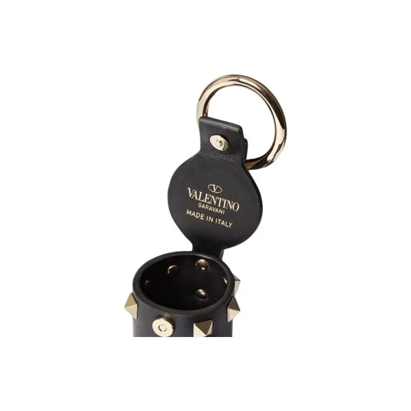 Valentino Rockstud Calfskin Storage Bag Women's Black-2