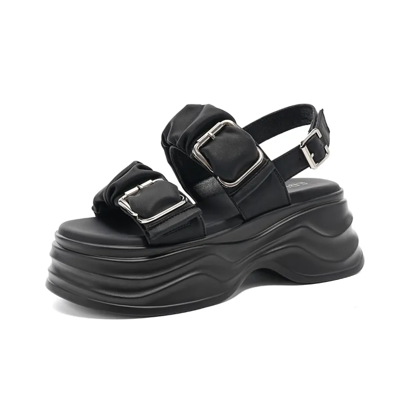 EBLAN Beach Sandals Women's Black-1