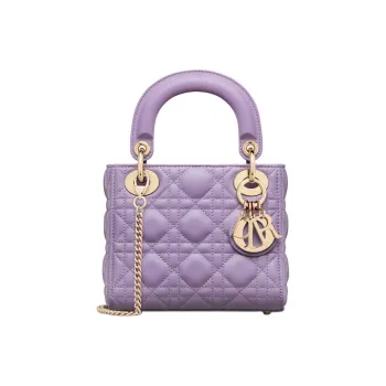 DIOR Lady Dior Sheepskin Dior Bag Shoulder Bag Crossbody Bag Handbag Mini Women's Light Purple