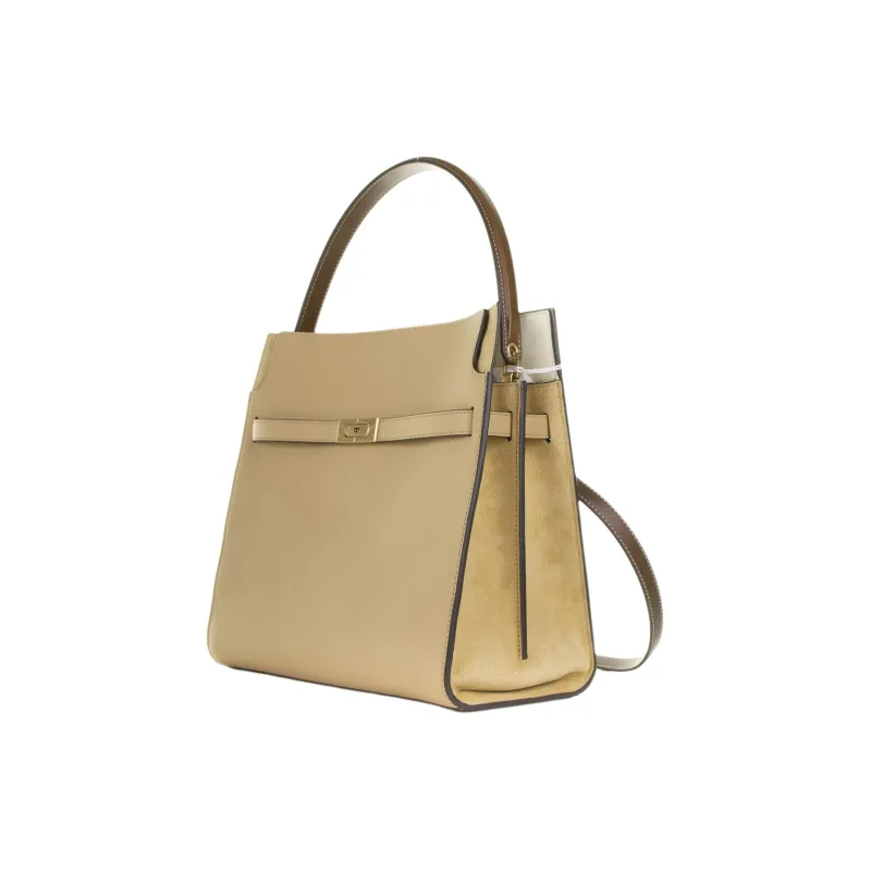 TORY BURCH Leather Shoulder Bag, Crossbody Bag, Handbag Women's Dark Sand-1