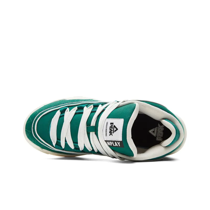 PEAK Taichi Shark Shoes Cushioning Coverage Wear Resistant Breathable Low Top Skateboard Shoes Men's Peace Green-3