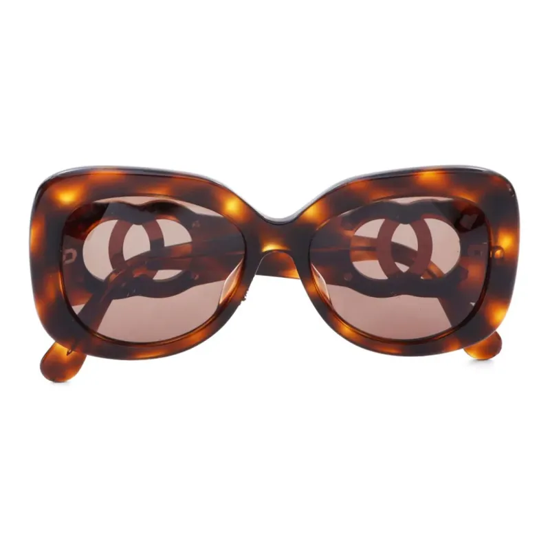 CHANEL Pre-Owned 1990-2000s CC Oversize-frame Sunglasses-1