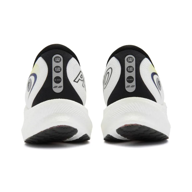 QIAODAN Strong Winds 2.0 PRO Cushioned Slip Resistant Low Top Running Shoes Women's Jordan White Lime Green-4