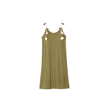 XUANZHITING Nightgown Women's Yellow Green