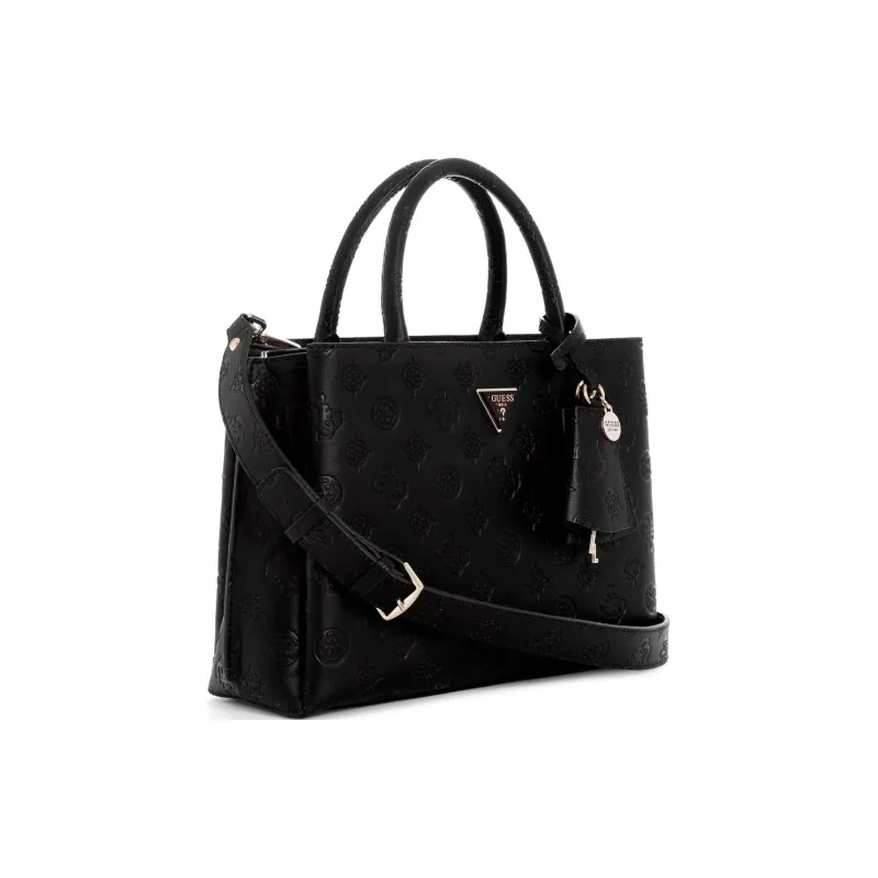 GUESS Artificial Leather Tote Bag Shopping Bag Portable Crossbody Bag Shoulder Bag Women's Black-1