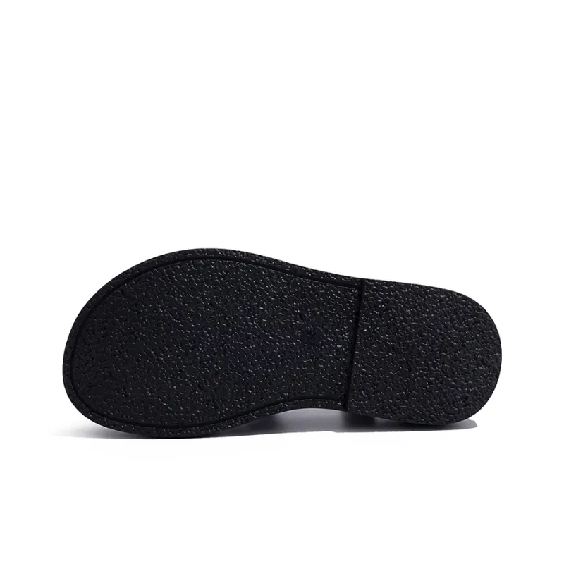 HUANQIU Beach Sandals Women's Black-4