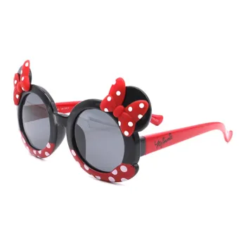 Disney Minnie Series TPEE Irregular Shape Sunglasses Kids' Plum Red Black