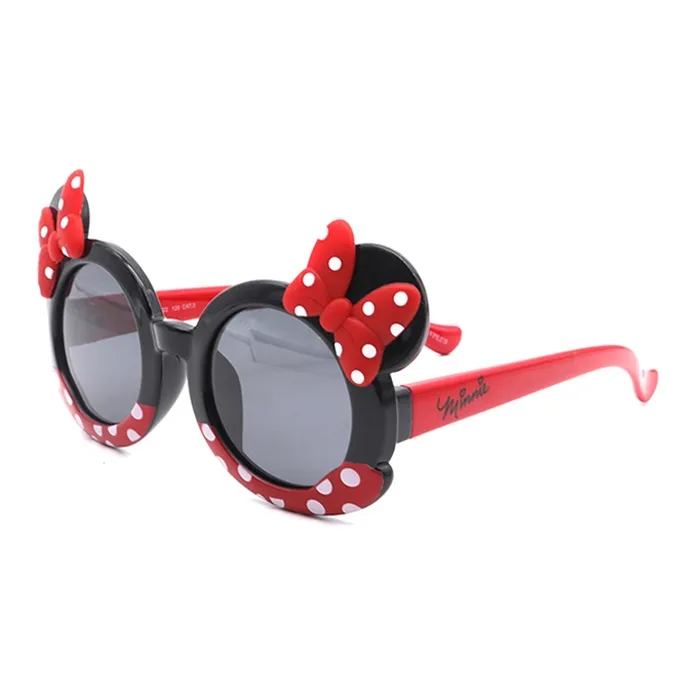 Disney Minnie Series TPEE Irregular Shape Sunglasses Kids' Plum Red Black-0