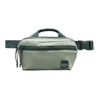 Lululemon Nylon With Recycled Polyester Fanny Pack Regular Unisex Gray Eucalyptus & Legacy Green