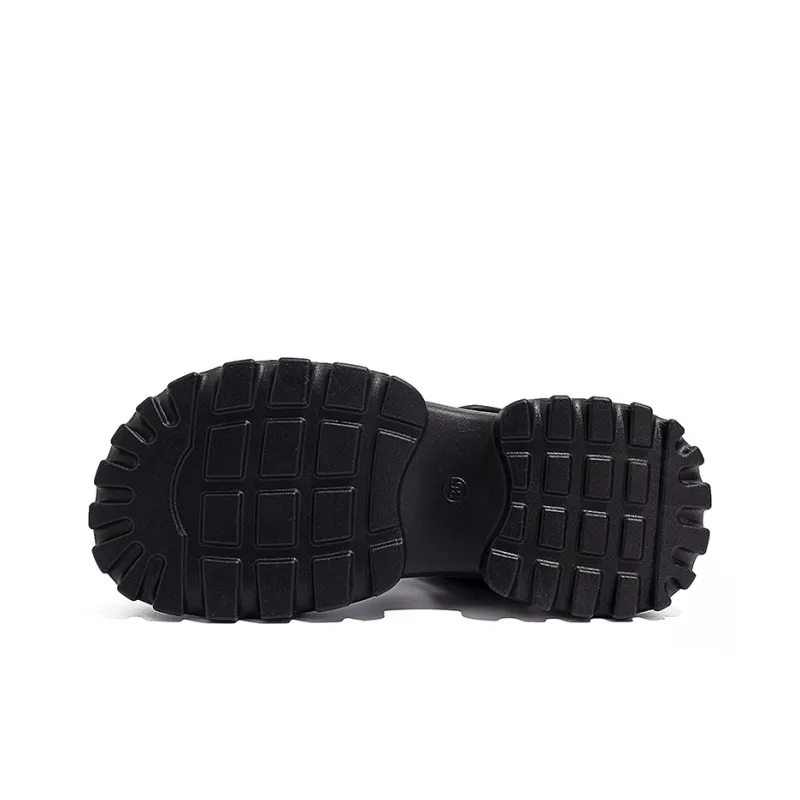 HUANQIU Beach Sandals Women's Black-4