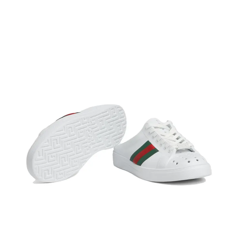 GUCCI ACE Quiet Closed Toe Slippers Women's White-5