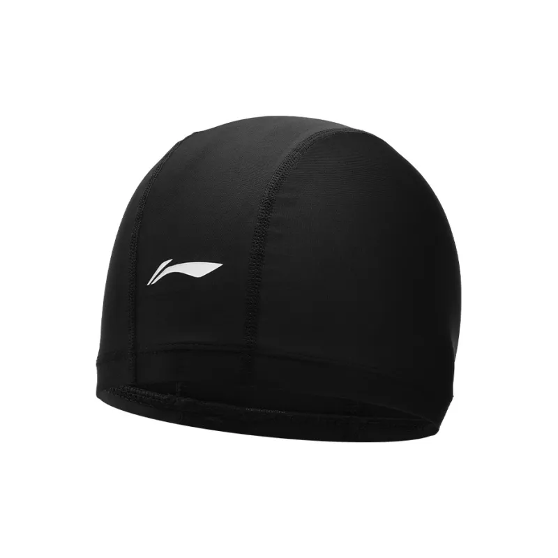 LiNing Adults Swimming Cap Fabric Unisex Black-1