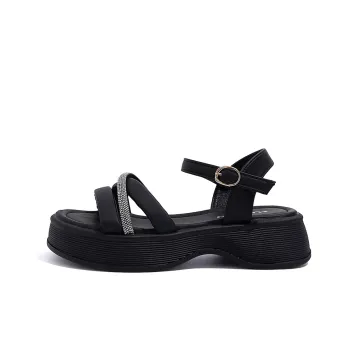 HUANQIU Beach Sandals Women's Black