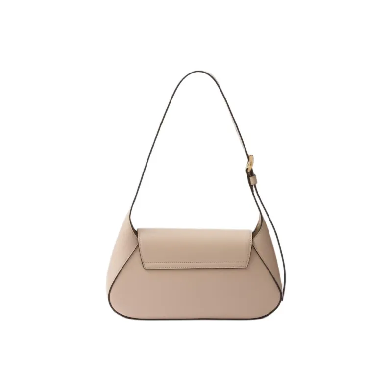 PRADA Leather Portable Crossbody Bag Shoulder Bag Small Size Women's Stone Gray White-2