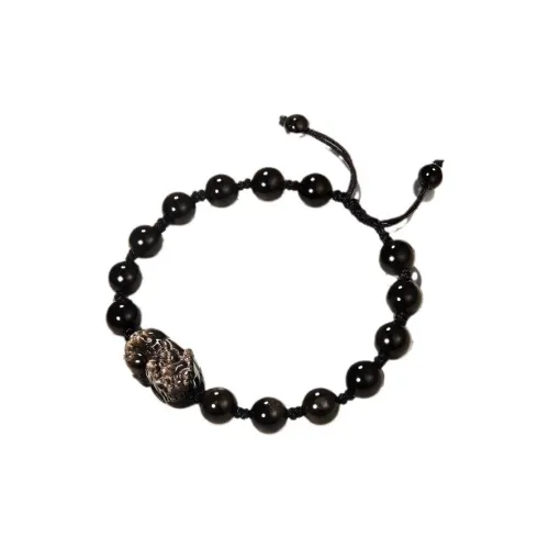 Bubble Scallops Obsidian Jade Bracelets Unisex
