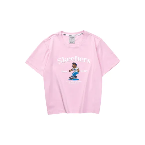 Skechers Funny Monster T-Shirts Women's Ladylike Pink/013W