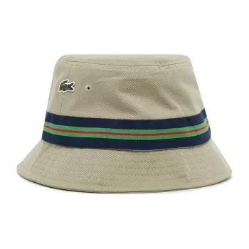 LACOSTE Cotton Bucket Hats Unisex Green