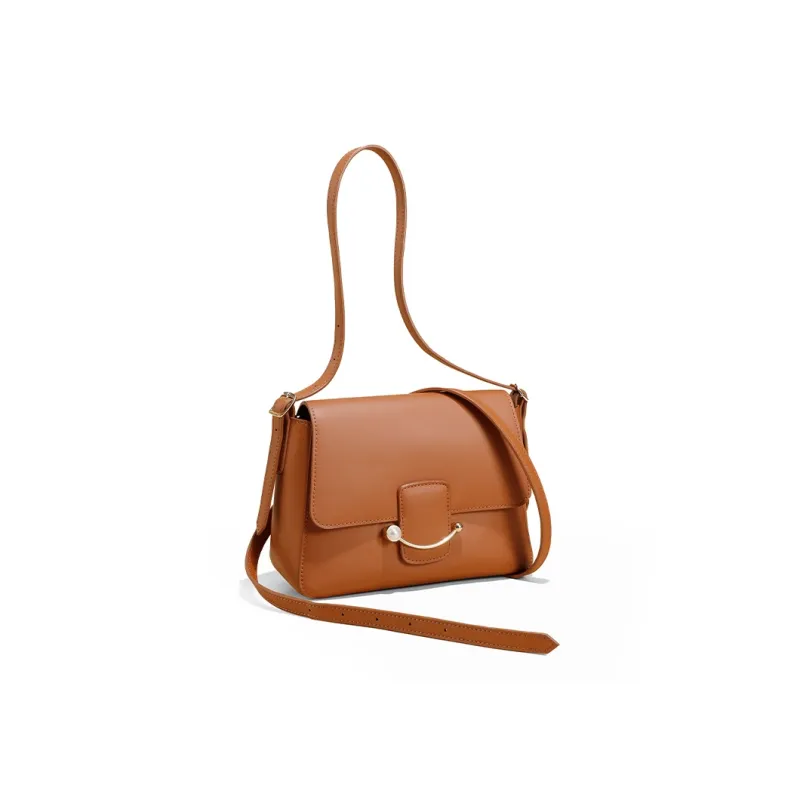 TOMATO&POTATO Cow Leather Crossbody Bags Shoulder Bags Women's Brown-1