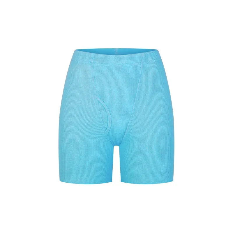 SKIMS WAFFLE BOXER Boxer Shorts Women's CYAN/Cyan-0