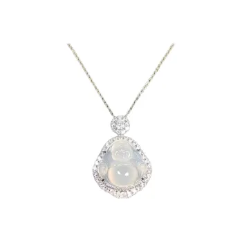 Grace Chalcedony Jade Necklaces Unisex