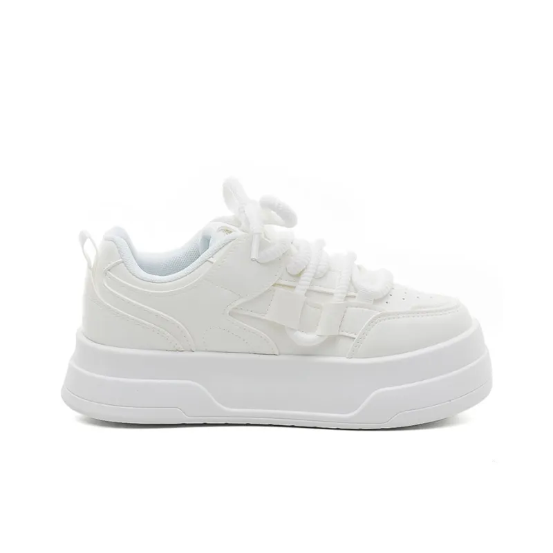 Warrior Warrior Abrasion Resistant Slip Resistant Low Top Skateboard Shoes Women's White-1