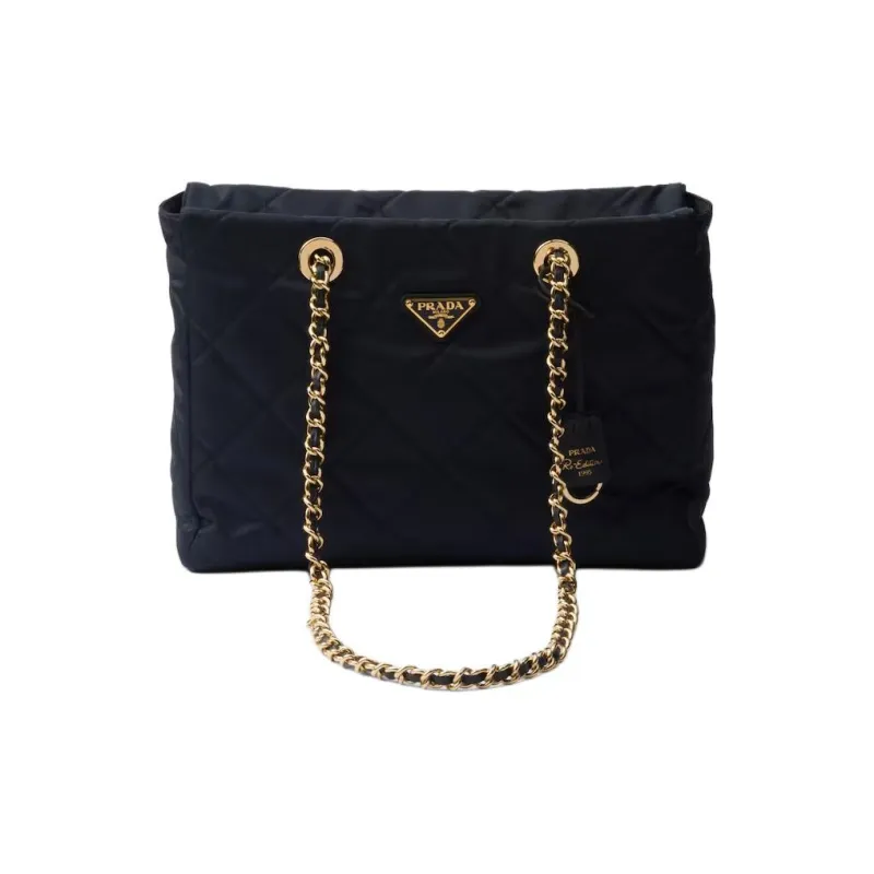PRADA Re-EditionRe-Nylon Recycled Nylon Tote Bag Shopping Bag Handbag Medium Size Women's Navy-0