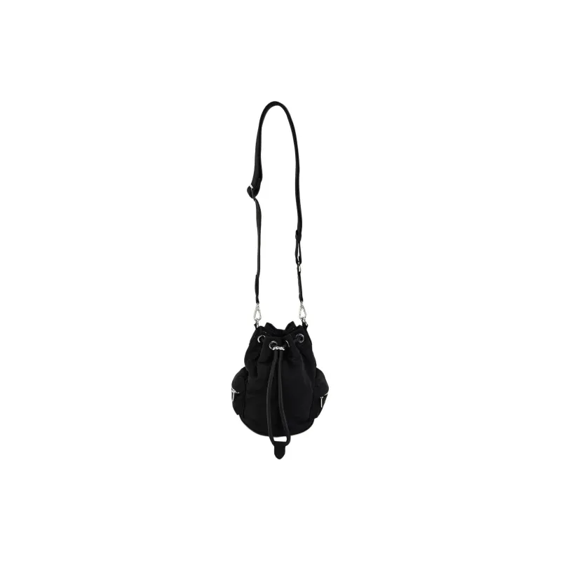ZARA Polyamide Bucket Bags Shoulder Bags Women's Black-1