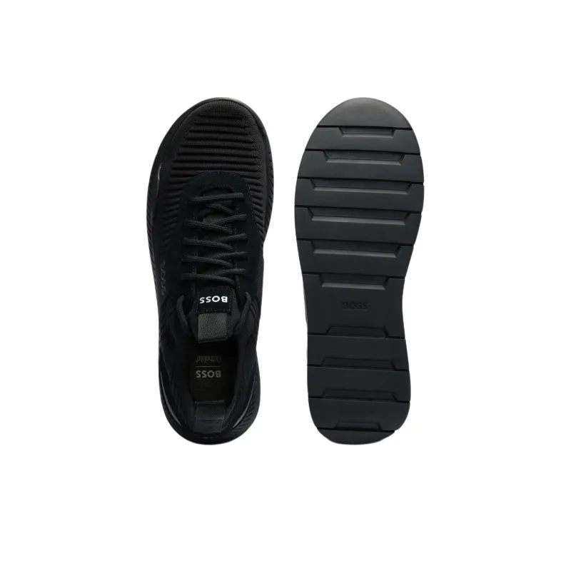 BOSS Knitted-upper Low-top Sneakers-4