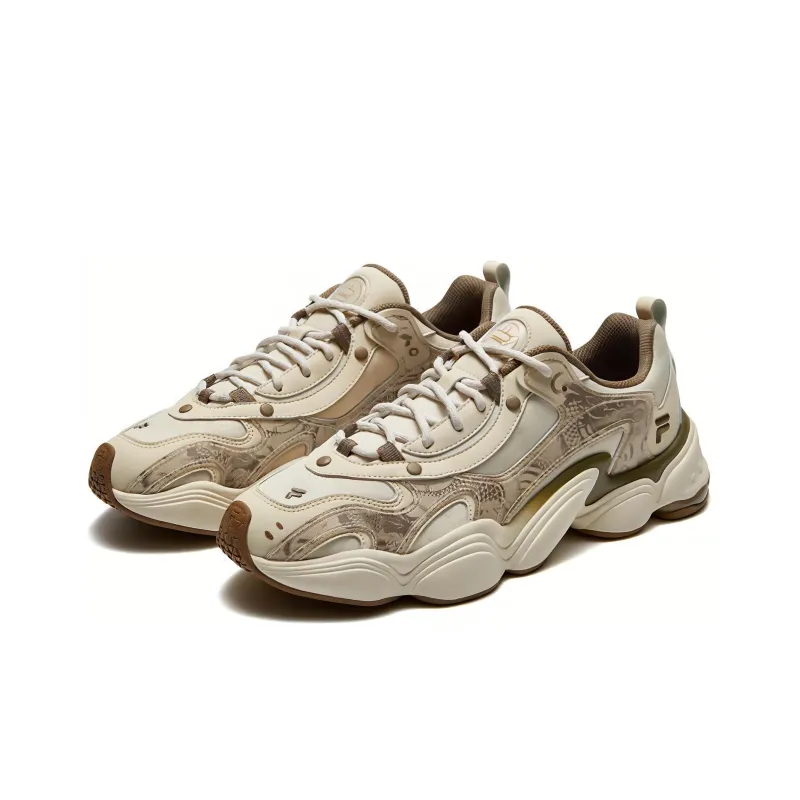 FILA FUSION TENACITY Non-slip Lightweight Low-Top Casual Shoes Women's Brown-2