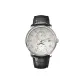 Silver Needle Apricot Dial Black Leather Strap