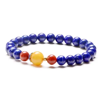 MARY WINDSOR Green Gold & Amber Beeswax Southern Red Agate Fine Jade Bracelets Women's
