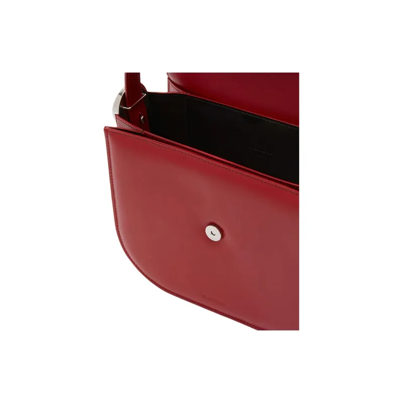 JIL SANDER Leather Crossbody Bag, Shoulder Bag Women's Deep Cherry Red-4