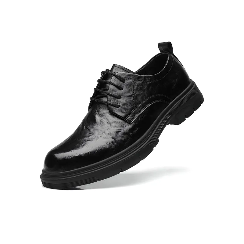 Mulinsen Dress Shoes Men Low Top Black/Dark Brown-1